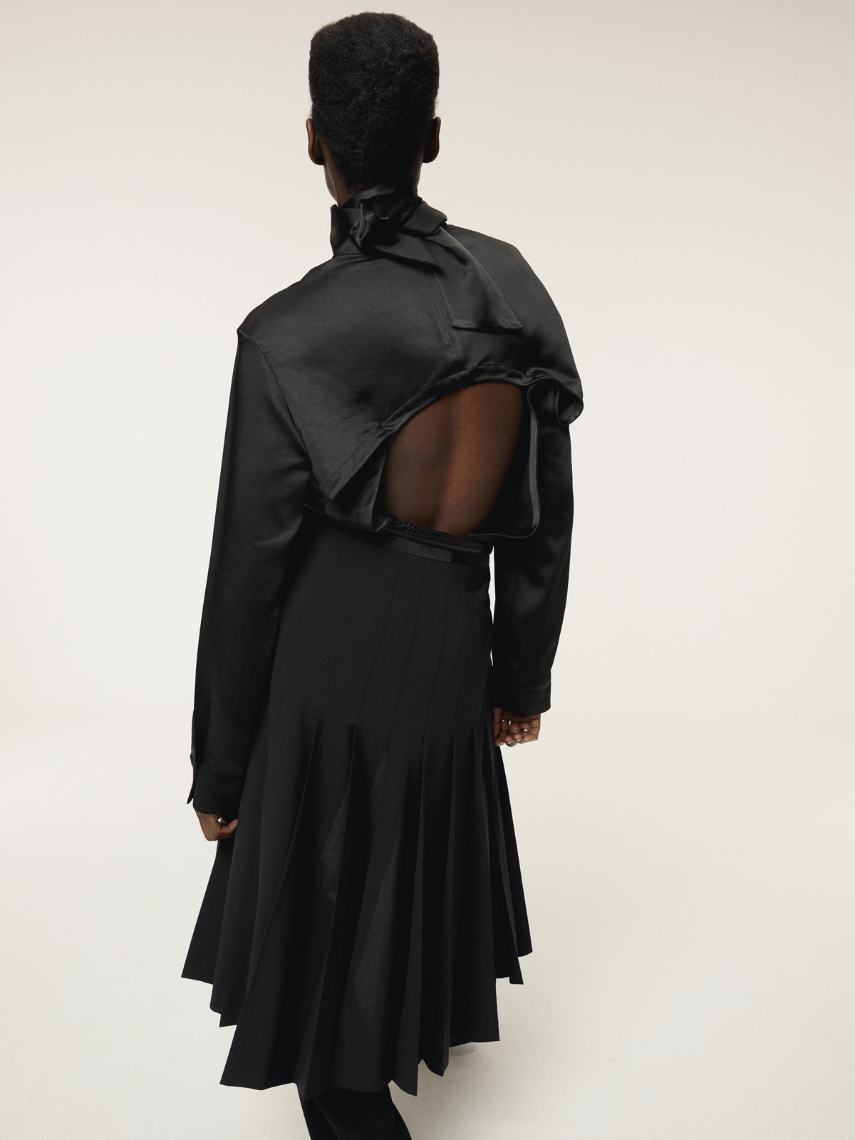 Recto - Pleated Wrap Skirt (Black) product image 9 | TRAB K-Fashion Australia