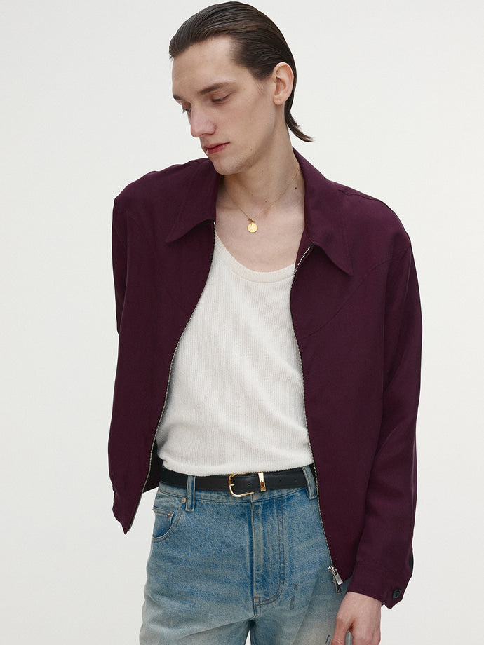 Tonywack - Cupro Western Blouson (Mulberry) product image 6 | TRAB K-Fashion Australia