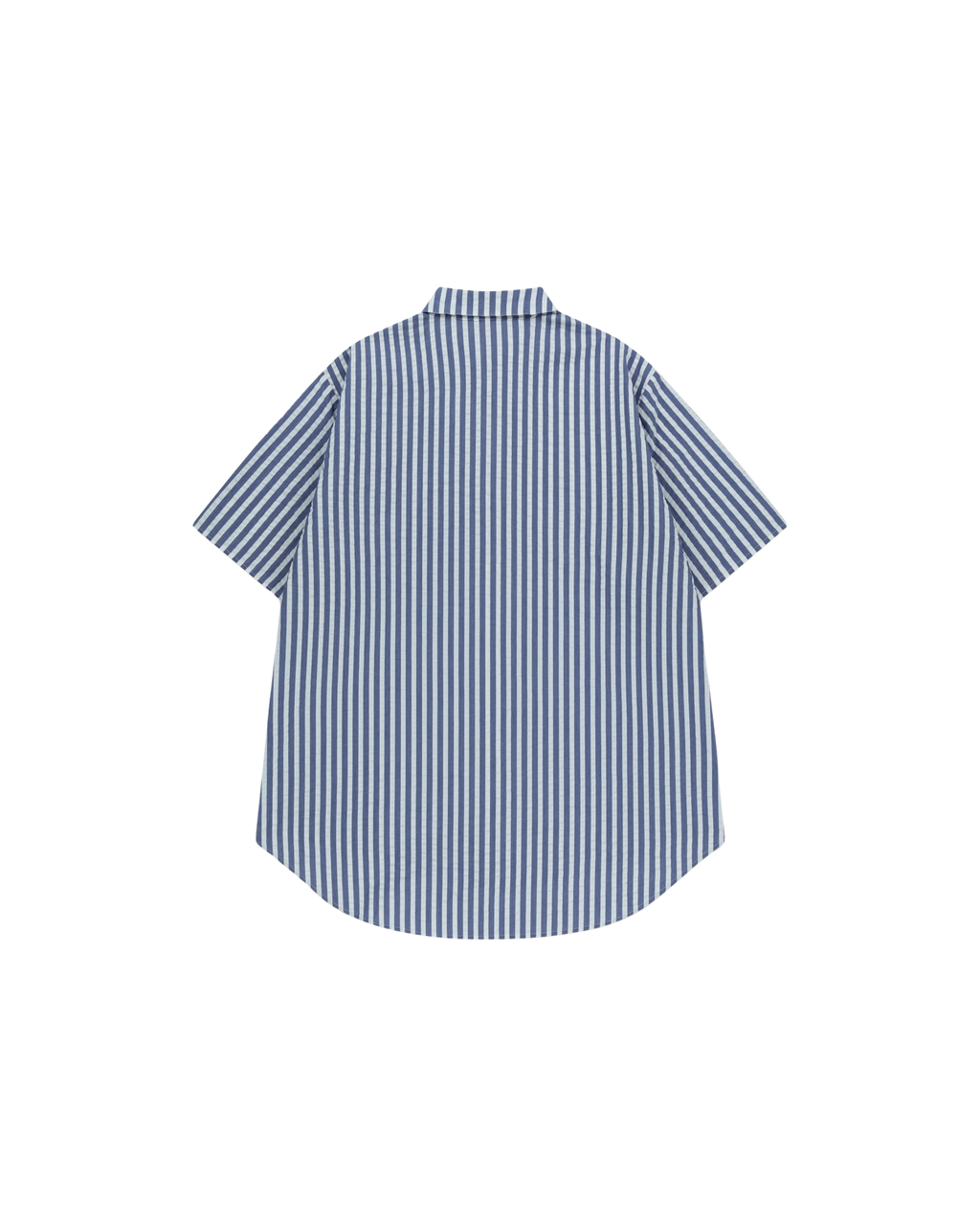 Kimhe Kim - Stripped Label Short Sleeves Shirt (Blue) product image 11 | TRAB K-Fashion Australia
