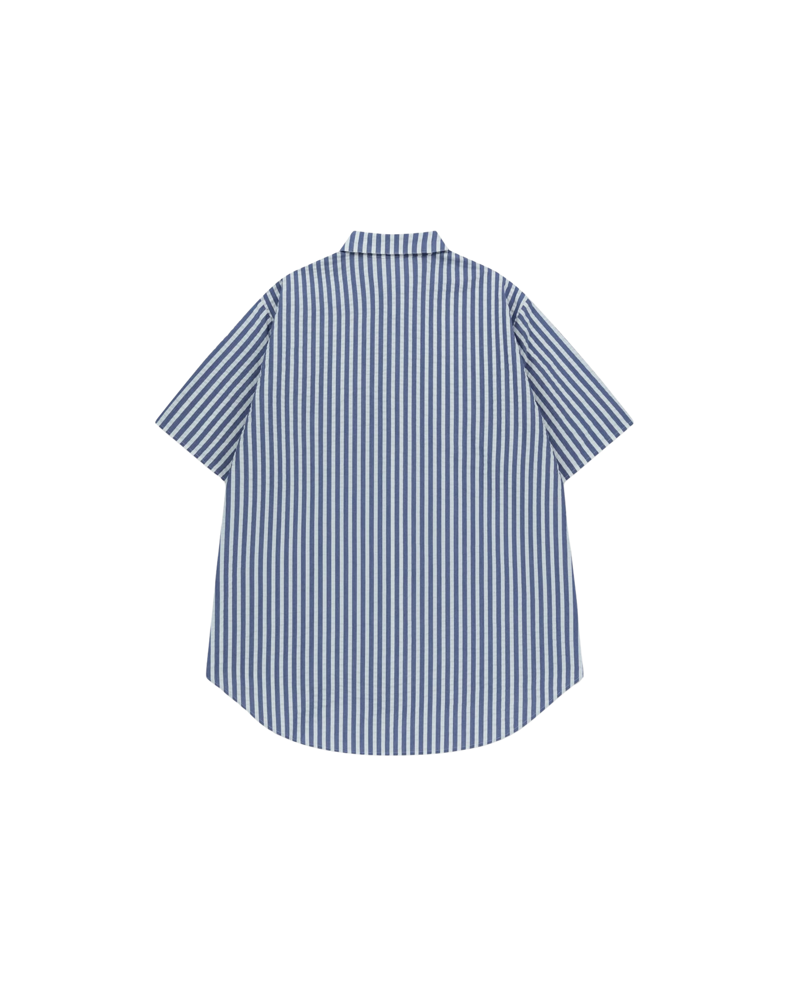 Kimhe Kim - Stripped Label Short Sleeves Shirt (Blue) product image 11 | TRAB K-Fashion Australia