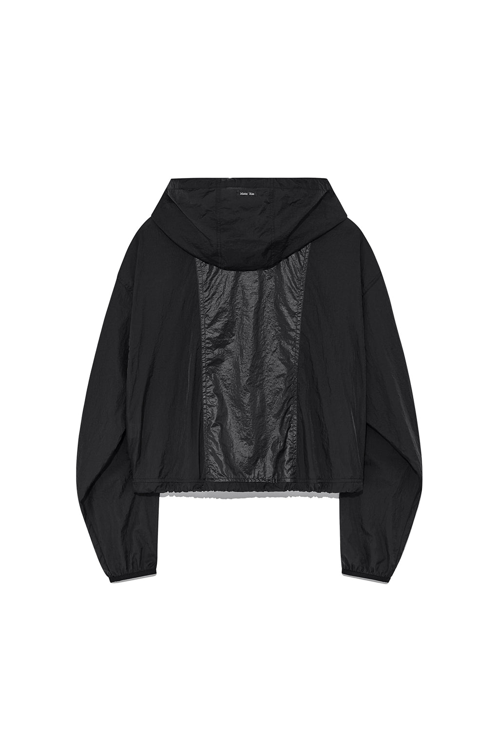 Matin Kim - Hoody Point Crop Light Windbreaker (Black) product image 2 | TRAB K-Fashion Australia