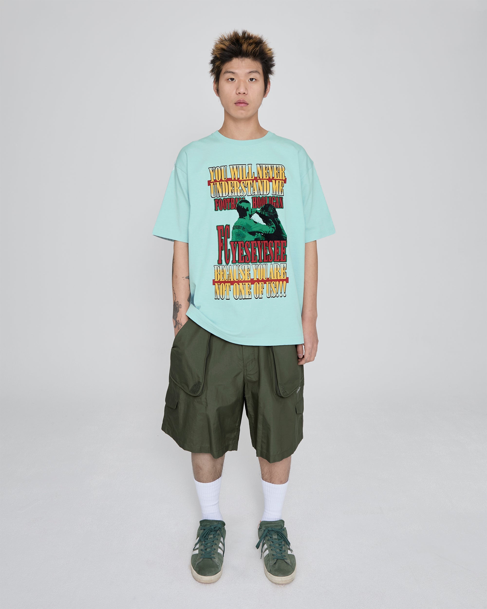 yeseyesee - Striking Cargo Shorts (Olive) product image 10 | TRAB K-Fashion Australia