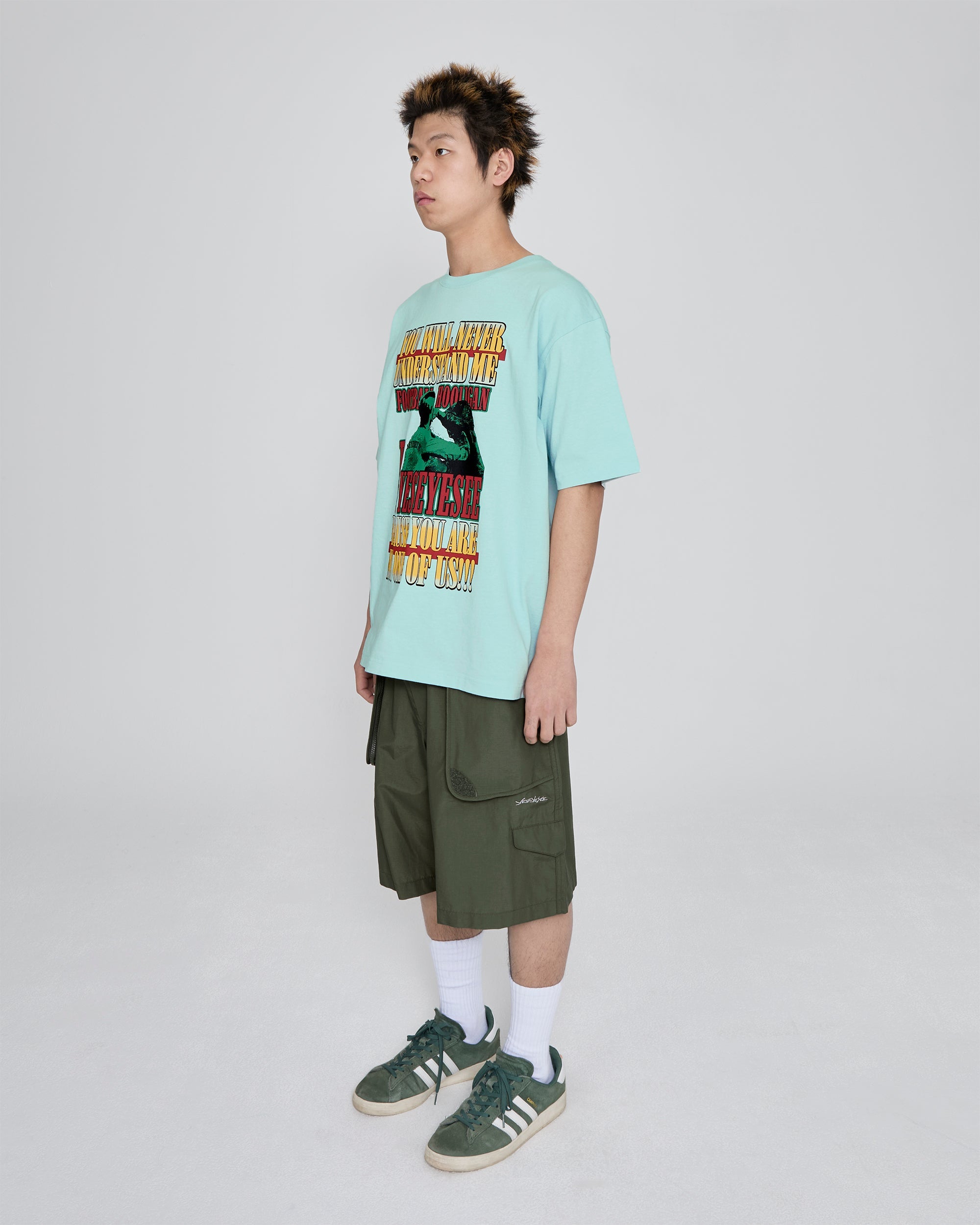 yeseyesee - Striking Cargo Shorts (Olive) product image 11 | TRAB K-Fashion Australia