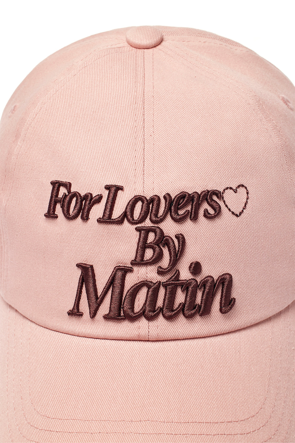 Matin Kim - For Lovers Logo Point Ball Cap (Light Pink) product image 4 | TRAB K-Fashion Australia