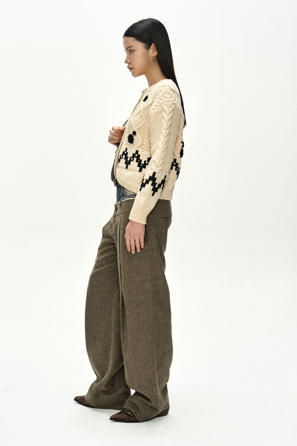 Andersson Bell - Fiori Camelia Cardigan (Ecru) product image 3 | TRAB K-Fashion Australia