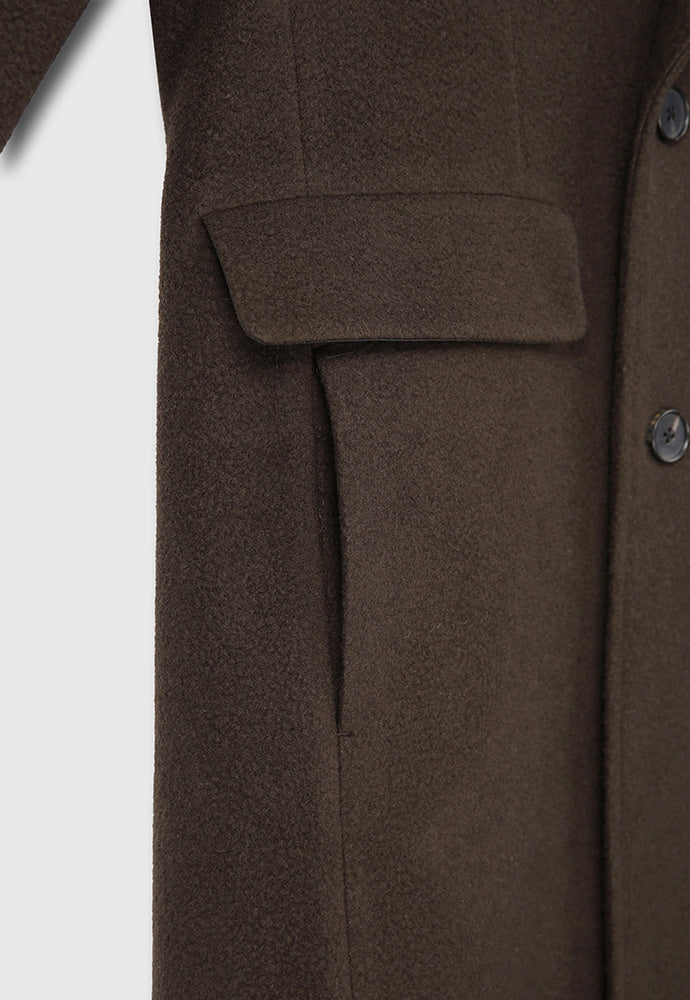 Tonywack - Textured Wool And Cashmere Double-Breasted Coat (Dark Brown) product image 15 | TRAB K-Fashion Australia