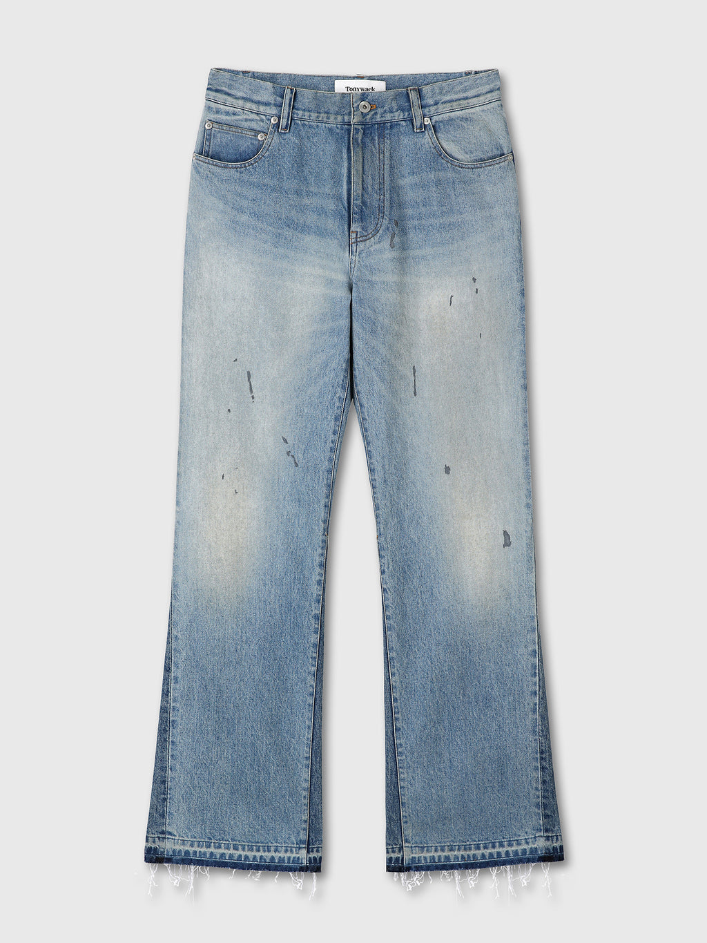 Tonywack - Flared-Leg Reconstructed Denim Jeans (Washed Light Blue) product image 6 | TRAB K-Fashion Australia