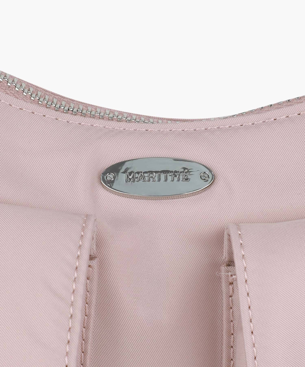 Marithe & Francois Girbaud - Regular Logo 2way Hobo Bag (Pink) product image 5 | TRAB K-Fashion Australia