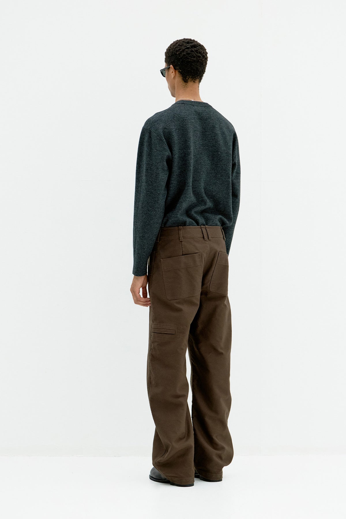 Coor - Merino Wool Crewneck Sweater (Melange Charcoal) product image 4 | TRAB K-Fashion Australia