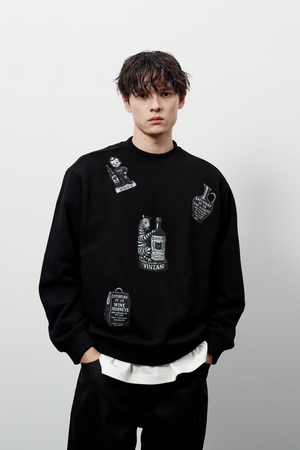 Stu - Printing Sweatshirt (Black) product image 15 | TRAB K-Fashion Australia