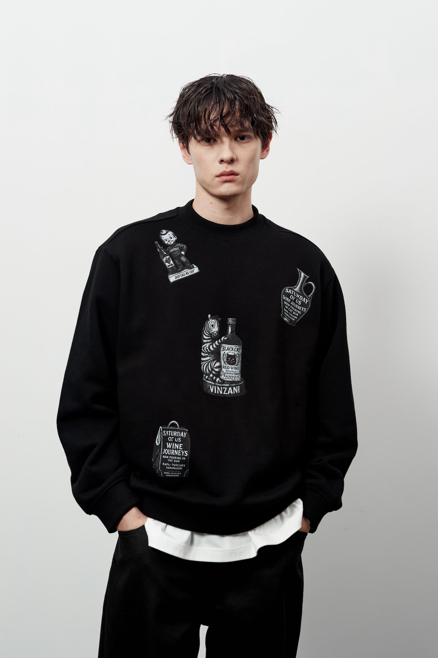 Stu - Printing Sweatshirt (Black) product image 15 | TRAB K-Fashion Australia