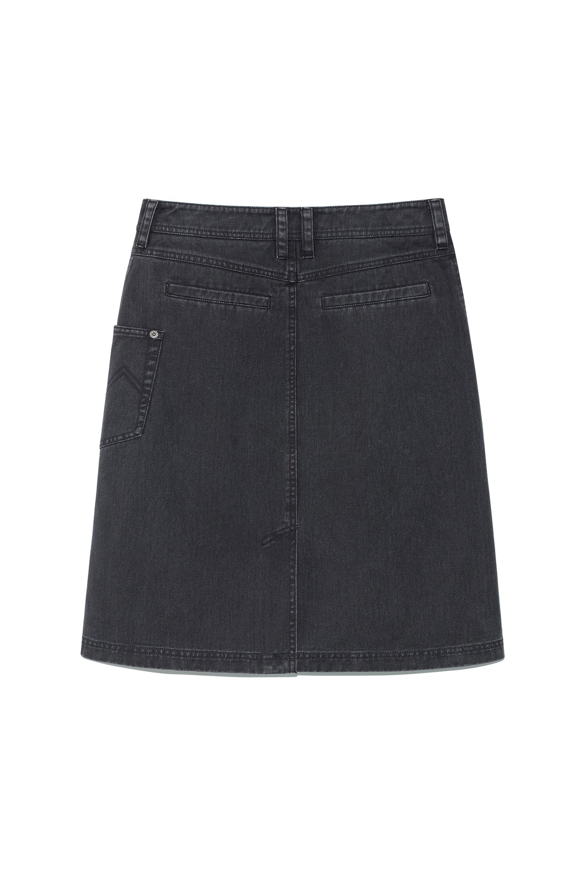 Matin Kim - Side Pocket Point Midi Skirt (Charcoal) product image 2 | TRAB K-Fashion Australia