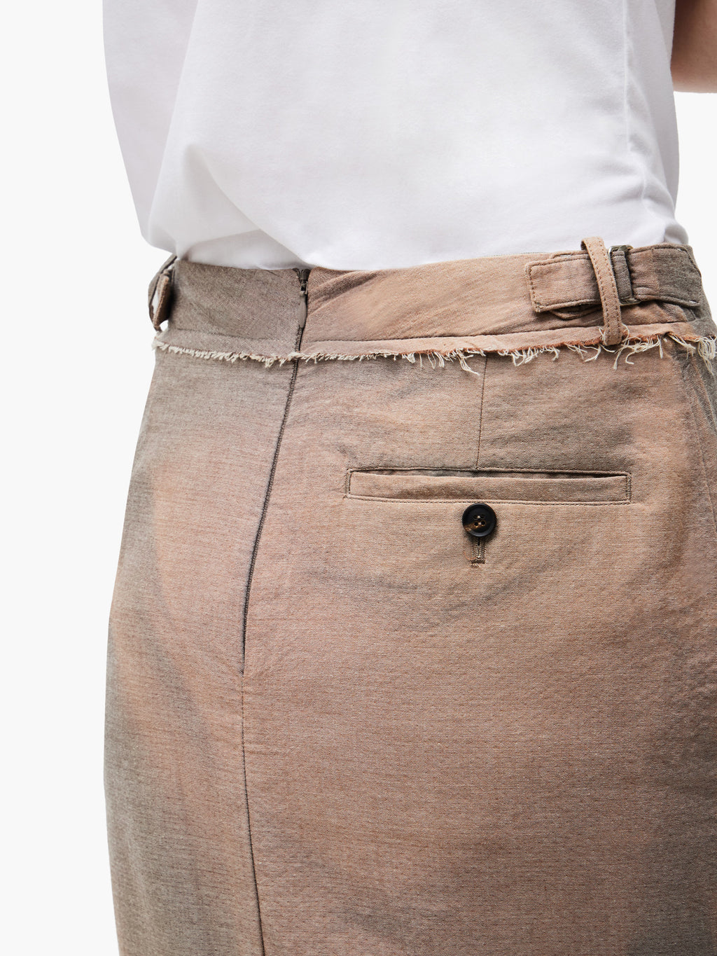 Jiyong Kim - Sun-Bleached Raw-Edge Skirt (Beige) product image 5 | TRAB K-Fashion Australia