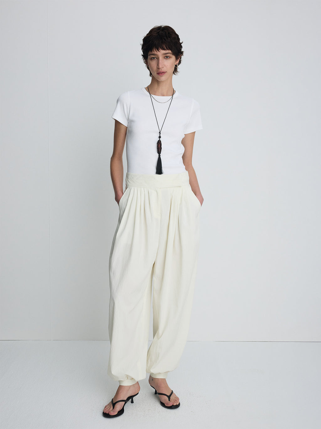Tonywack - Pleated Voluminous Pants (Off White) product image 8 | TRAB K-Fashion Australia