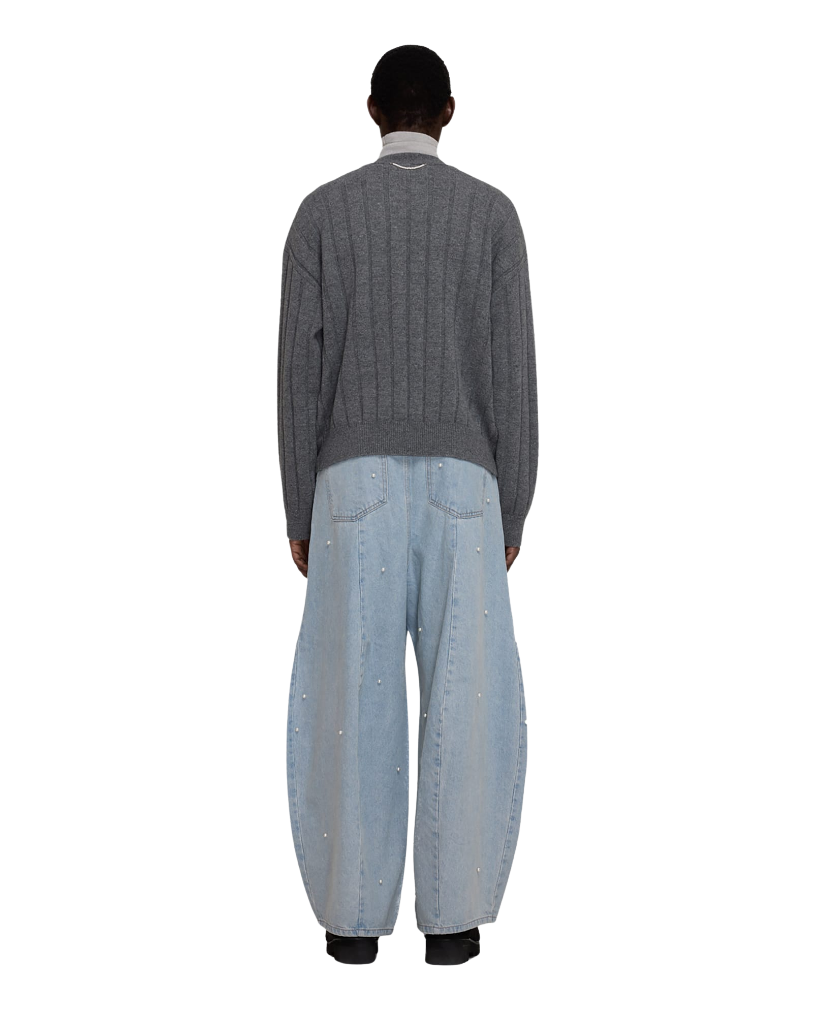 Kimhe Kim - V-Neck Cardigan (Dark Grey) product image 7 | TRAB K-Fashion Australia