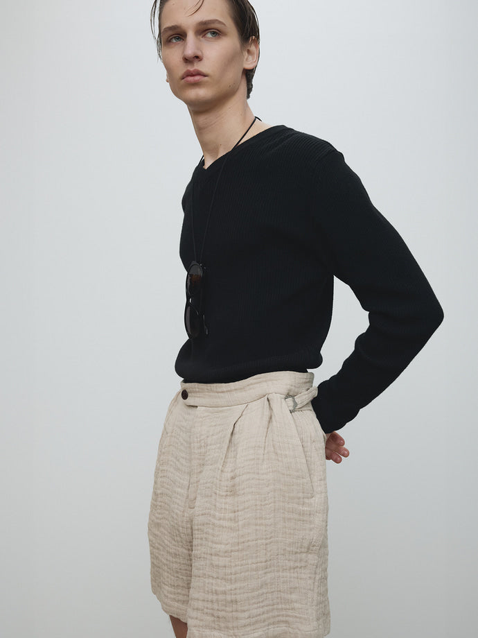 Tonywack - Double Weave Linen Short (French Beige) product image 5 | TRAB K-Fashion Australia