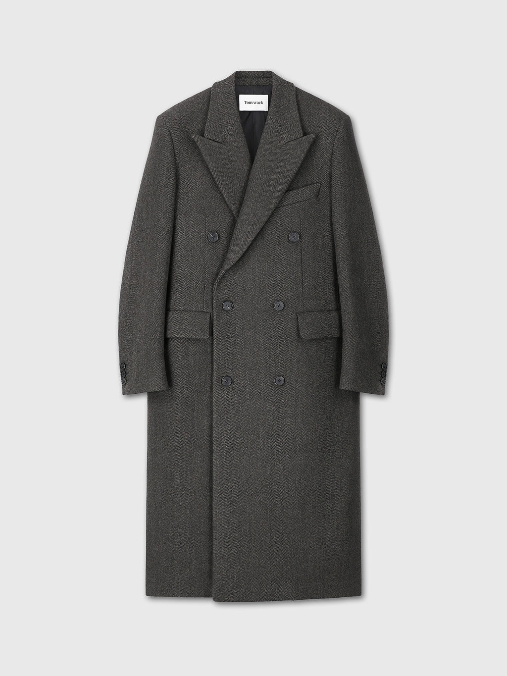 Tonywack - Herringbone Wool Double-Breasted Coat (Moss Brown) product image 7 | TRAB K-Fashion Australia