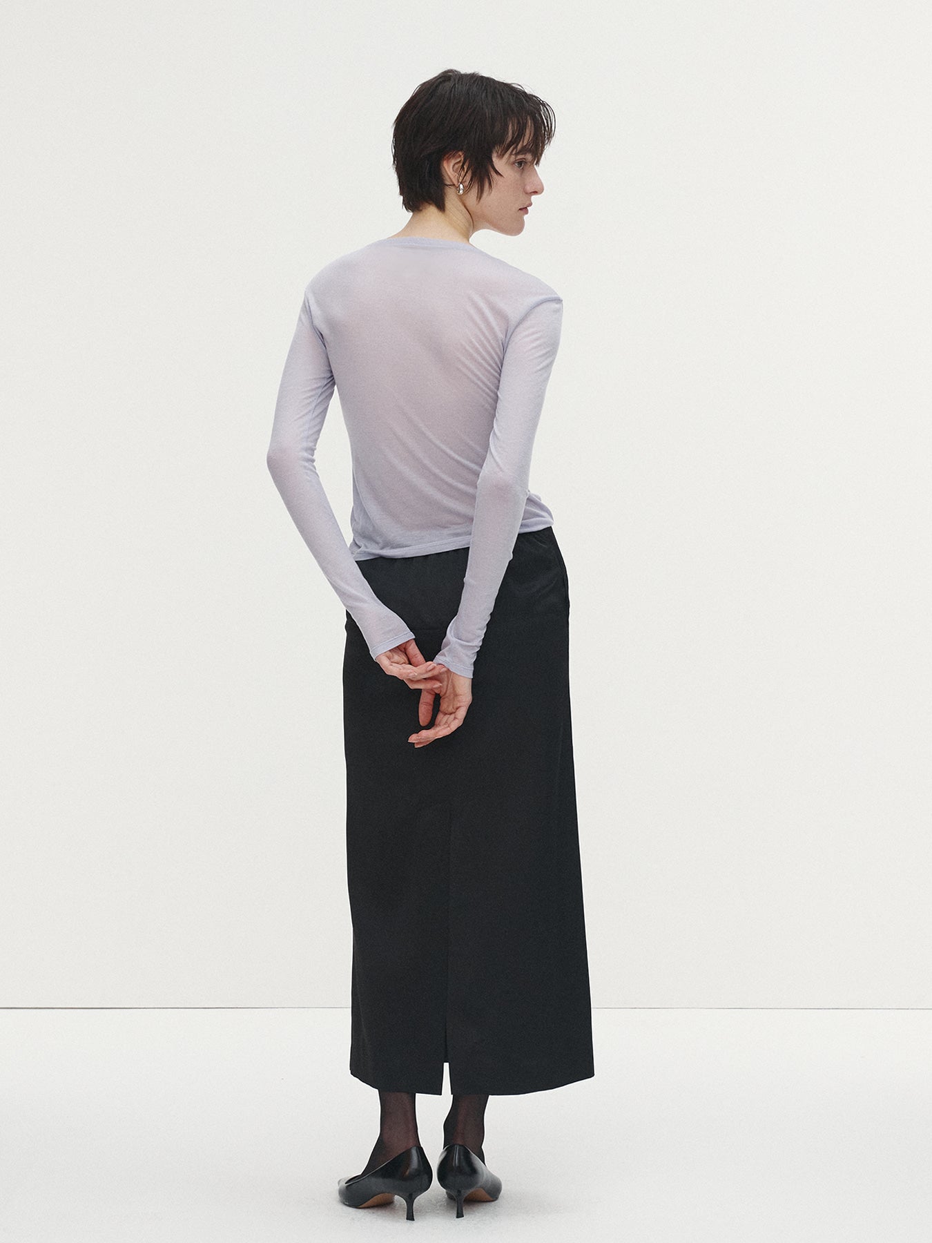 Tonywack - Wool Tencel Long Sleeve (Lavender) product image 3 | TRAB K-Fashion Australia