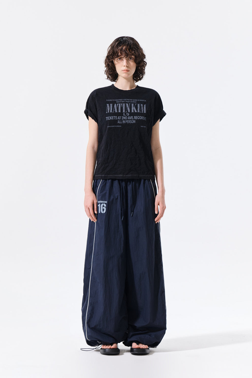Matin Kim - Matin 16 Logo Track Pants (Navy) product image 10 | TRAB K-Fashion Australia
