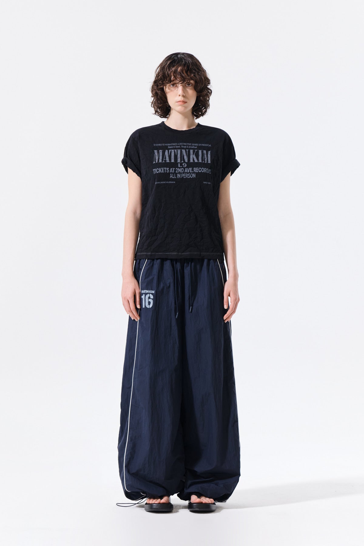Matin Kim - Matin 16 Logo Track Pants (Navy) product image 10 | TRAB K-Fashion Australia