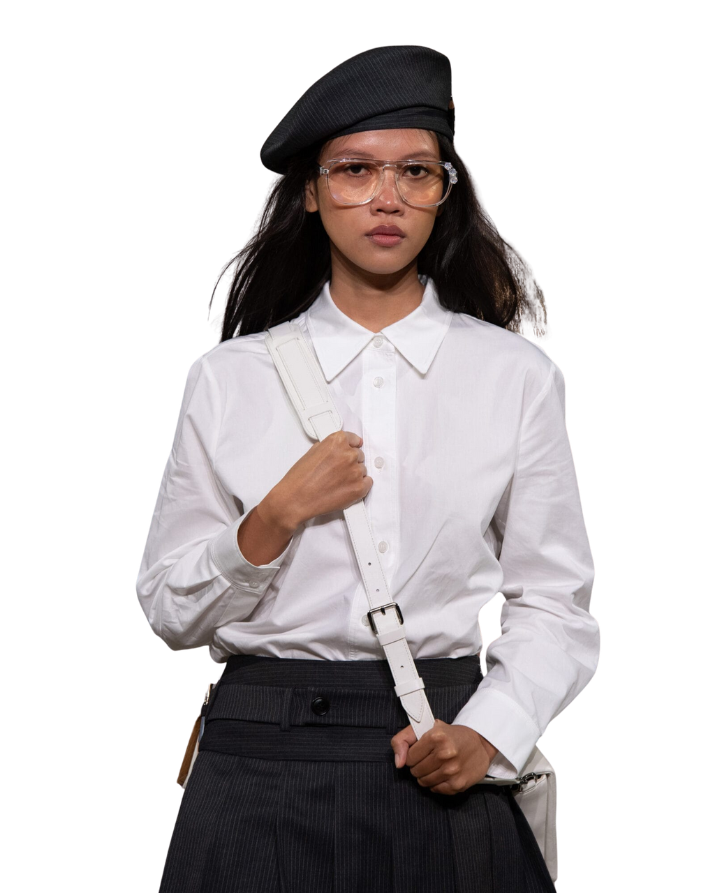 Kimhe Kim - Stripped Beret (Grey) product image 4 | TRAB K-Fashion Australia