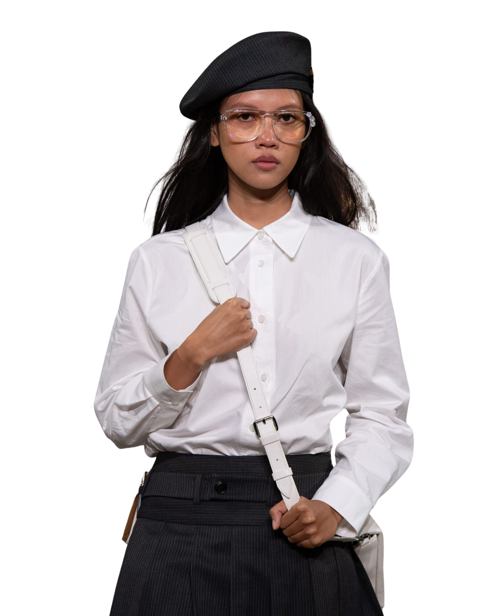 Kimhe Kim - Stripped Beret (Grey) product image 4 | TRAB K-Fashion Australia