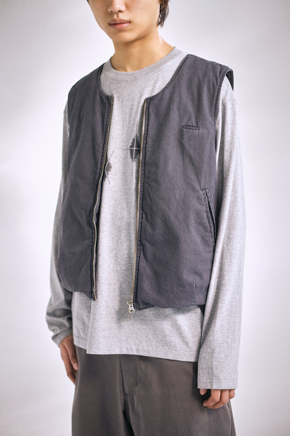 Hatchingroom - VTG Layering Vest Dyed (Grey) product image 14 | TRAB K-Fashion Australia