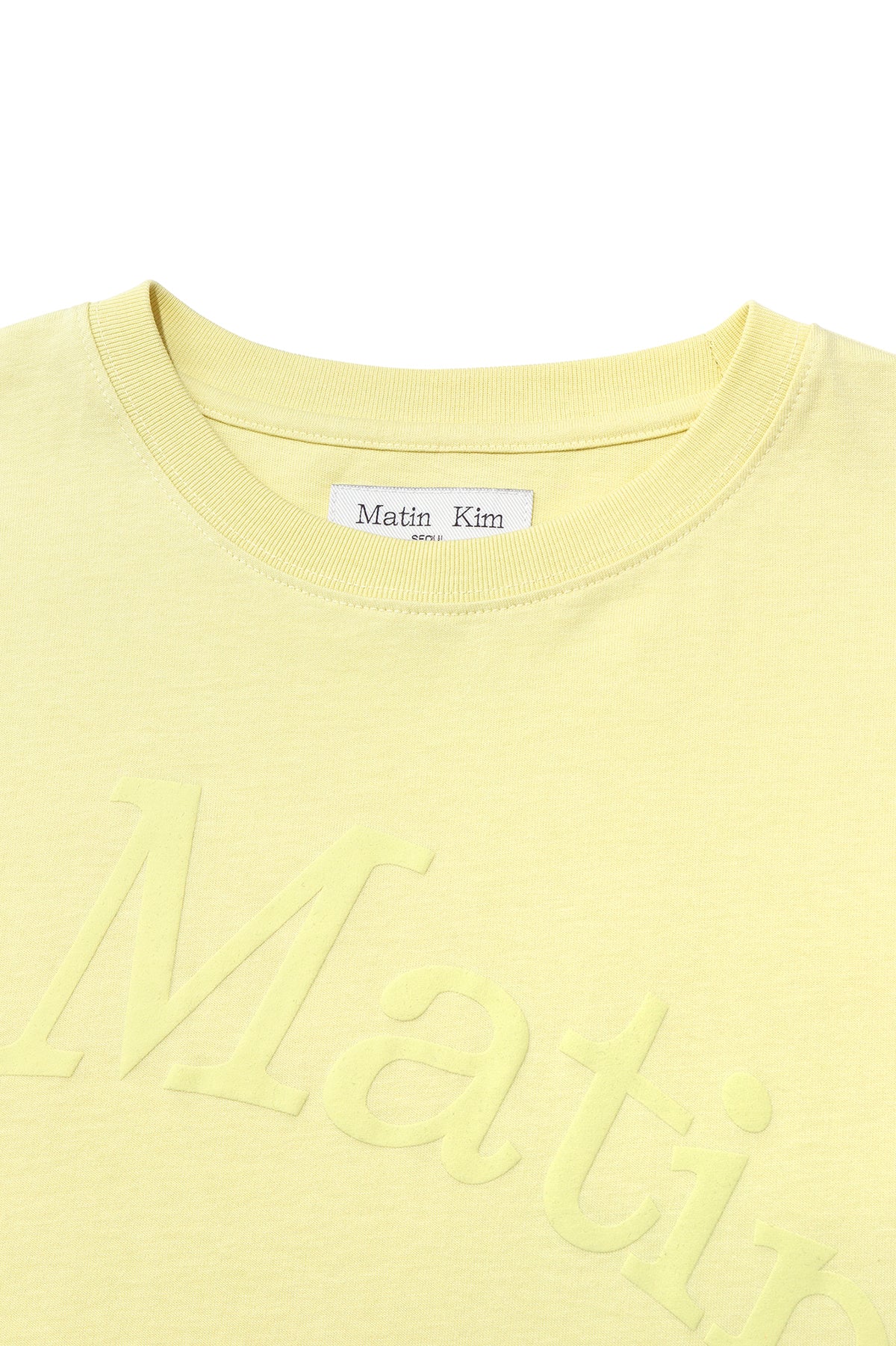 Matin Kim - Matin Wave Printing Logo Top (Yellow) product image 4 | TRAB K-Fashion Australia