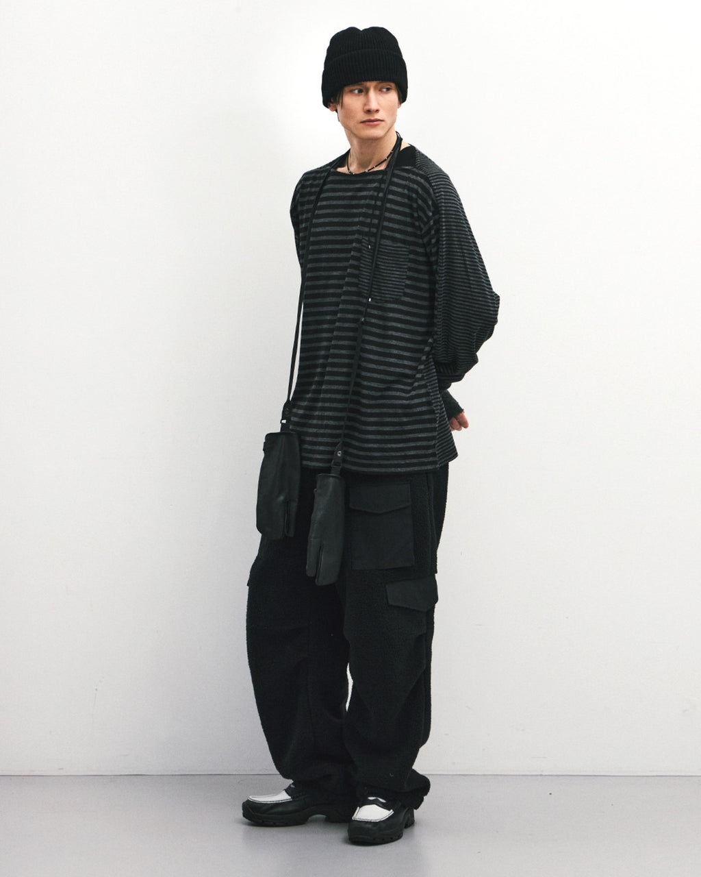 Eastlogue - Marina T-shirts (Mixed Charcoal Stripe) product image 4 | TRAB K-Fashion Australia