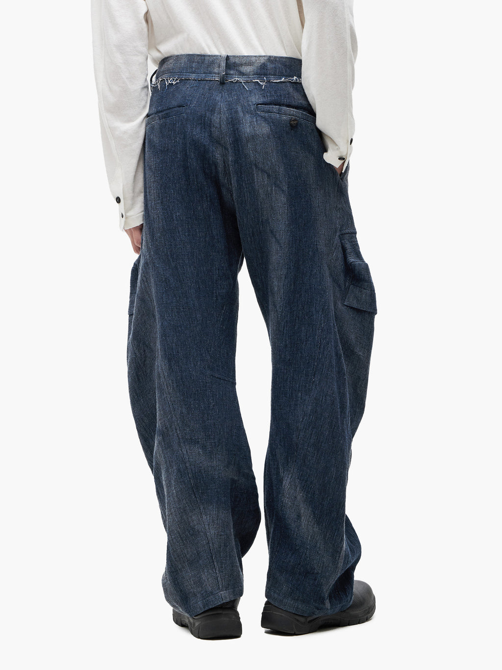 Jiyong Kim - Sun-Bleached 3D-Pocket Trousers (Indigo) product image 5 | TRAB K-Fashion Australia