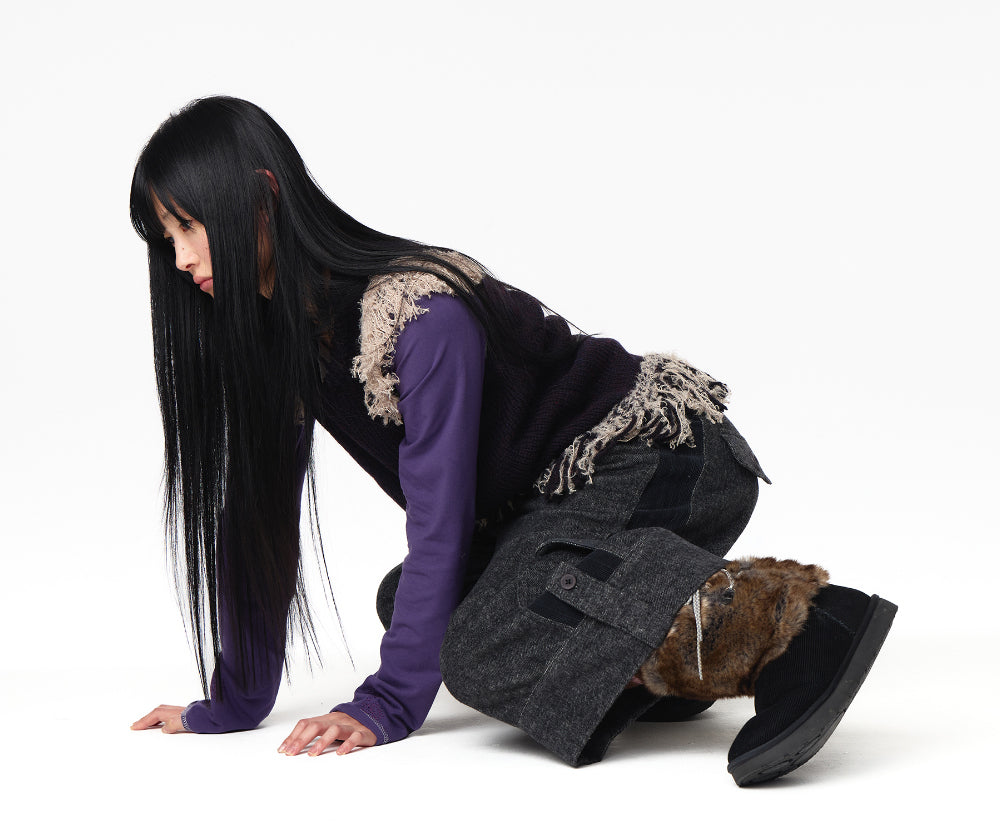 Coyseio - Side Panel Wide Pants (Dark Grey) product image 2 | TRAB K-Fashion Australia