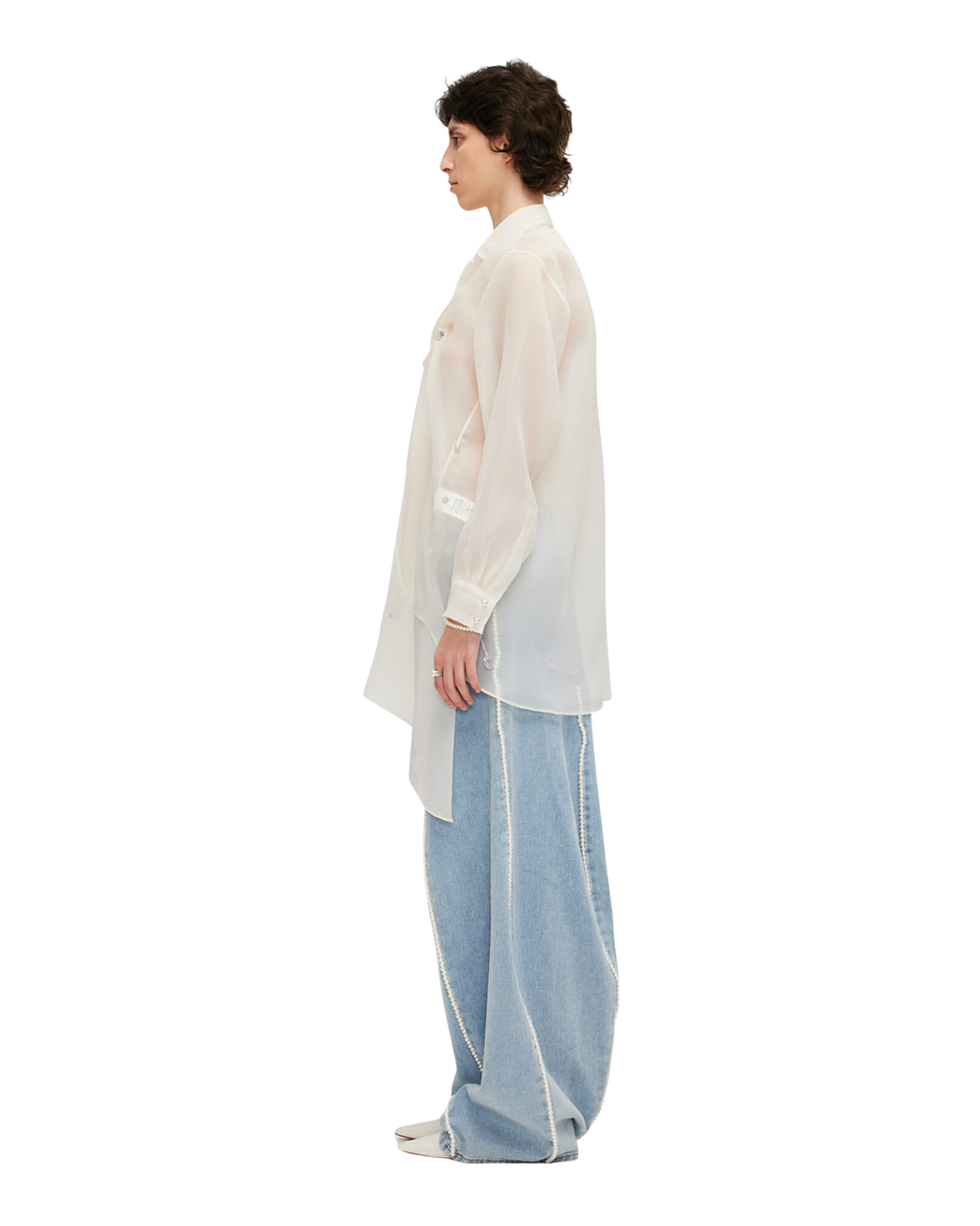 Kimhe Kim - Pearl Embellished Jeans (Sky Blue) product image 3 | TRAB K-Fashion Australia