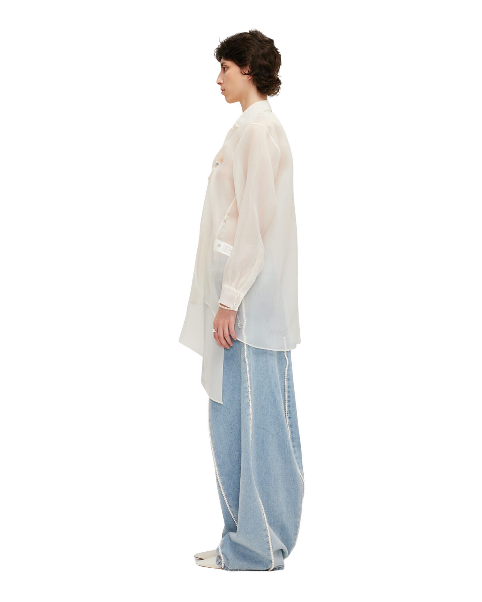 Kimhe Kim - Pearl Embellished Jeans (Sky Blue) product image 3 | TRAB K-Fashion Australia