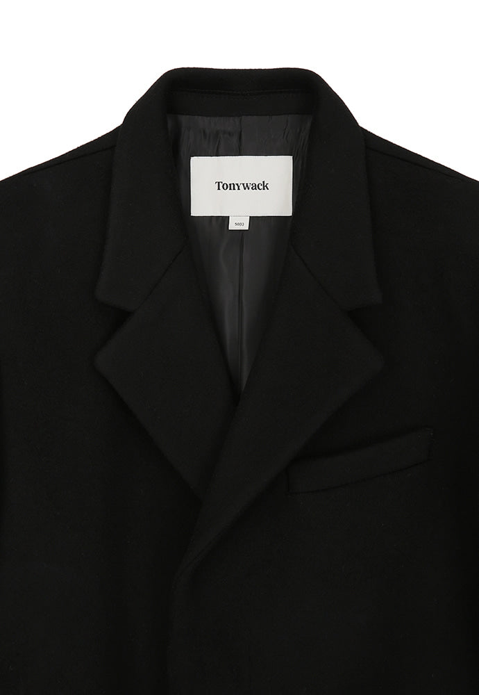 Tonywack - Cashmere Single-Breasted Tailored Coat (Black) product image 8 | TRAB K-Fashion Australia