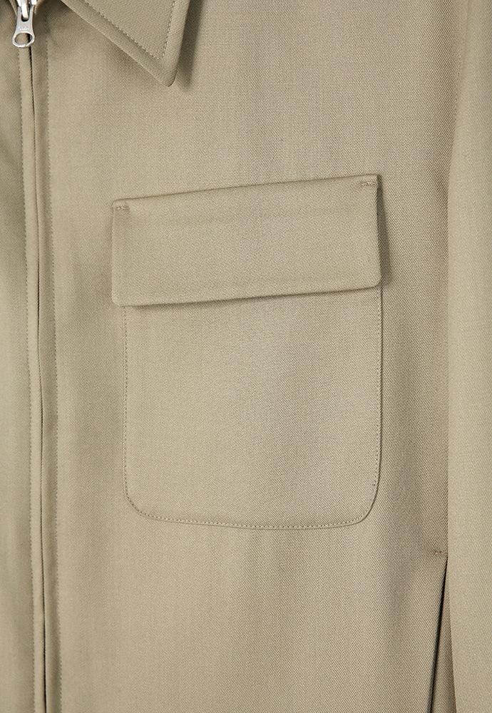 Tonywack - Super Fine Wool Double Pocket Zip Blouson (Beige) product image 11 | TRAB K-Fashion Australia