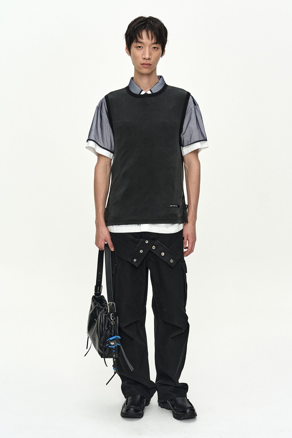 Andersson Bell - Brit Damaged Sleeveless (Charcoal) product image 1 | TRAB K-Fashion Australia