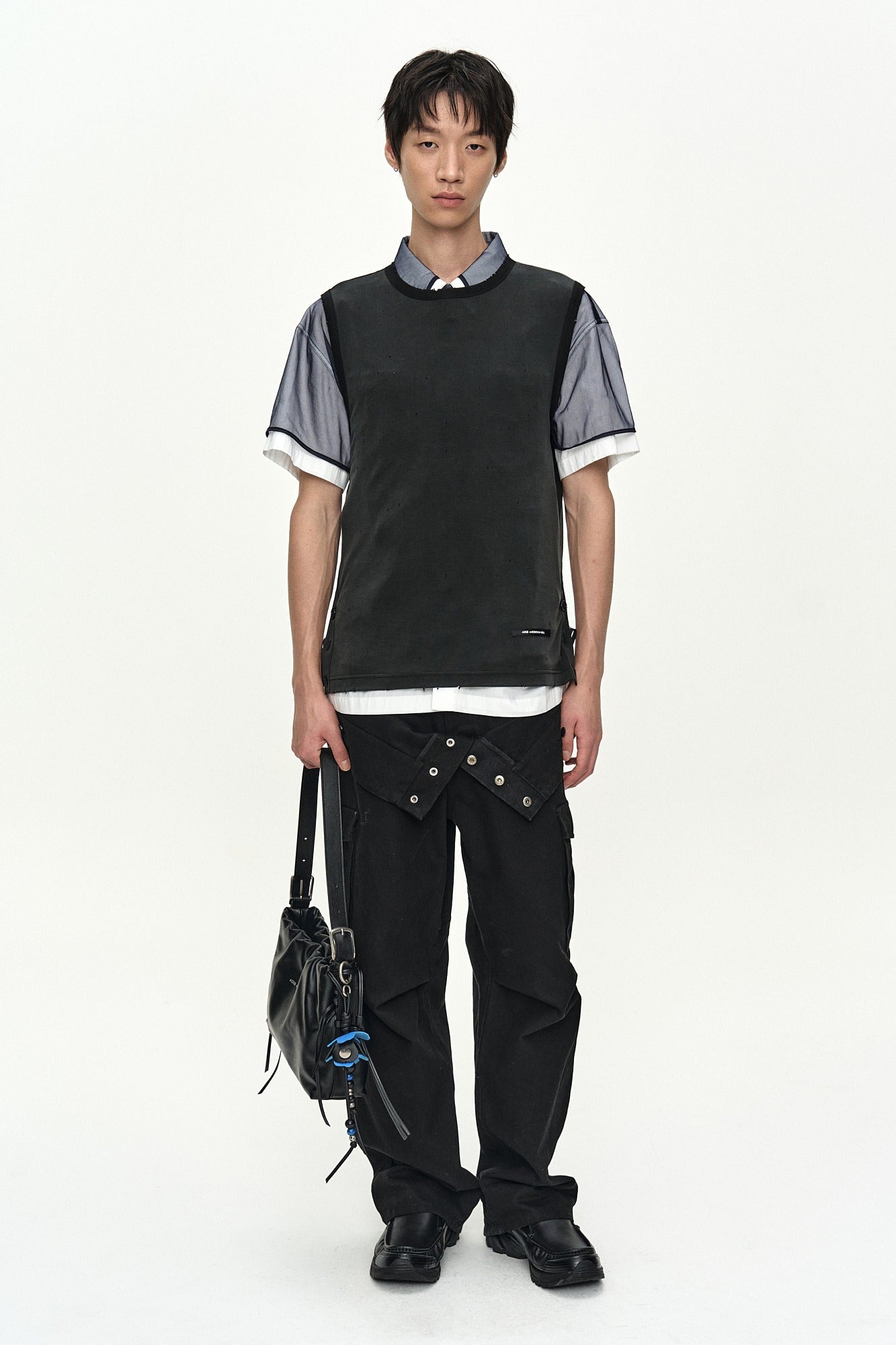 Andersson Bell - Brit Damaged Sleeveless (Charcoal) product image 1 | TRAB K-Fashion Australia