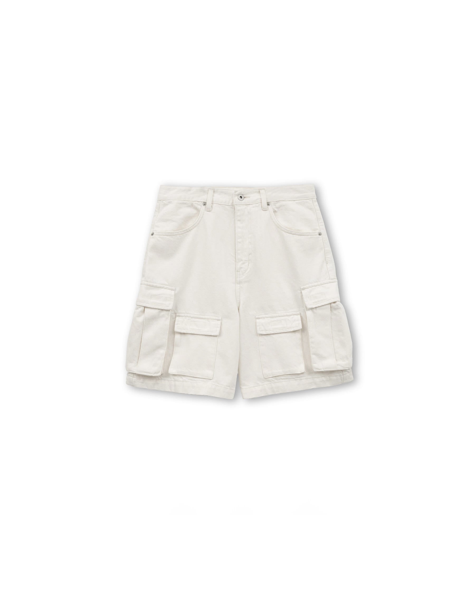 Brownyard - Military Denim Shorts (Ecru) product image 3 | TRAB K-Fashion Australia