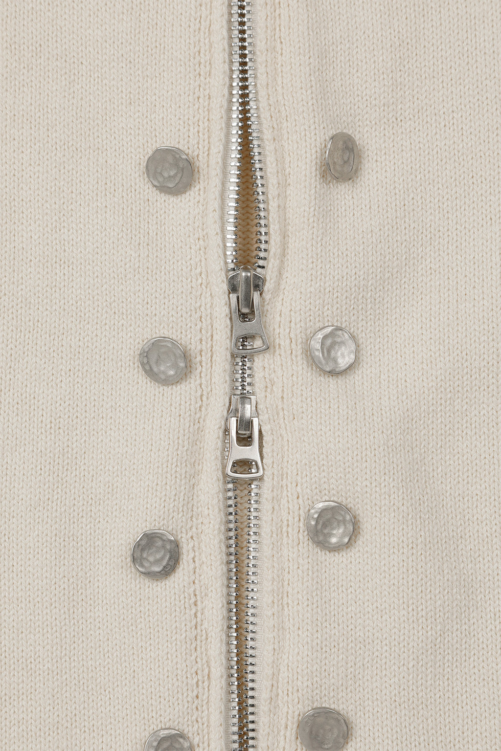 Deinet - High-Neck Stud Knit Outer (Ivory) product image 15 | TRAB K-Fashion Australia