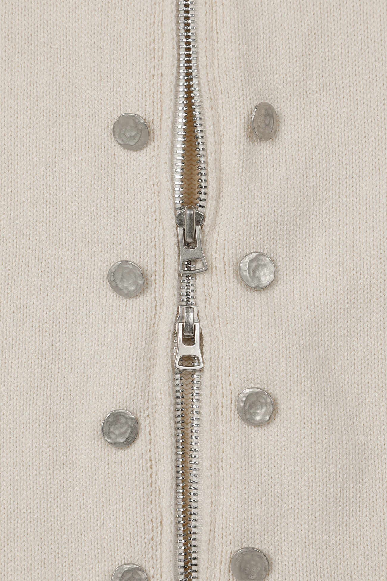 Deinet - High-Neck Stud Knit Outer (Ivory) product image 15 | TRAB K-Fashion Australia