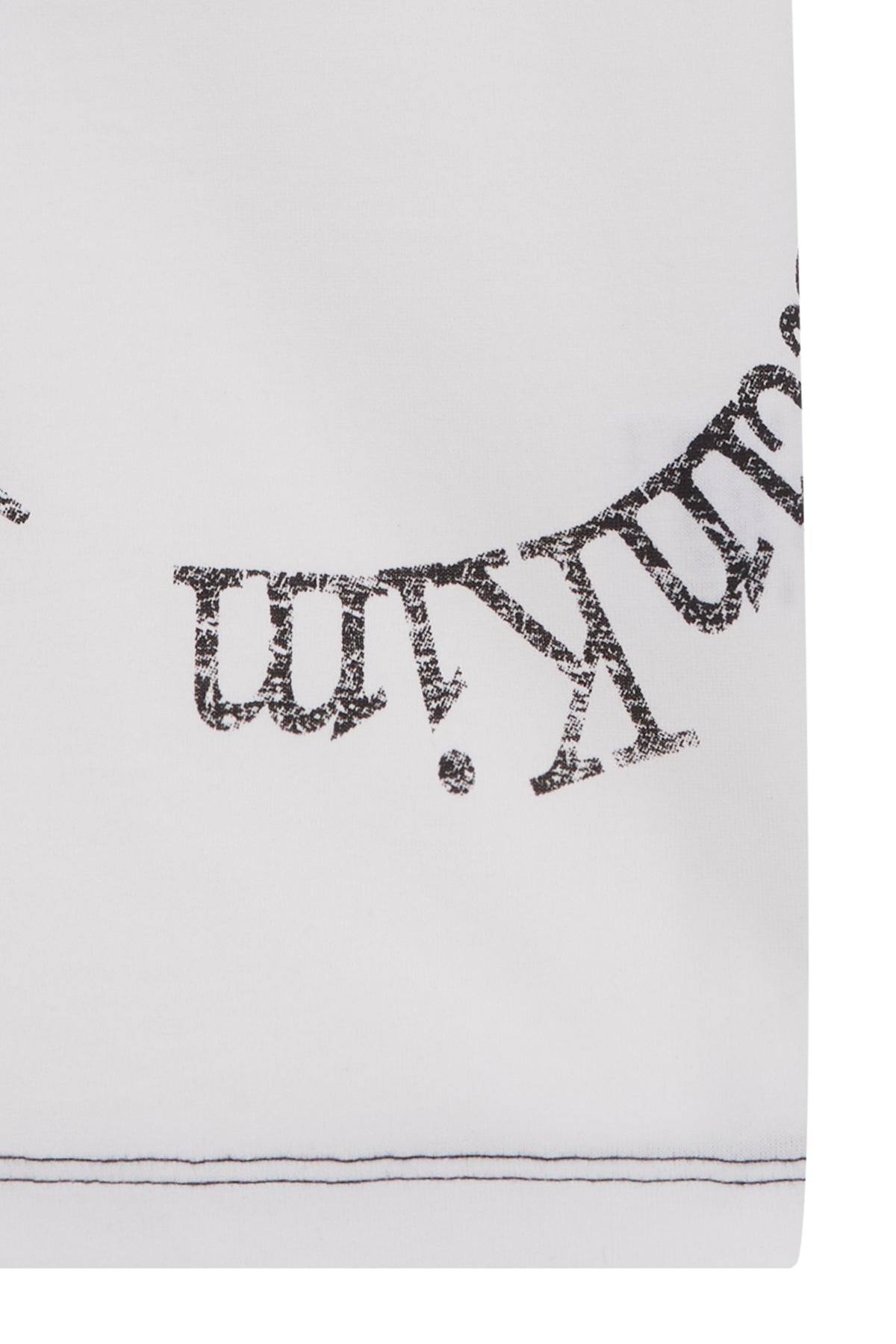 Matin Kim - Print Mixed Crop Top (White) product image 4 | TRAB K-Fashion Australia