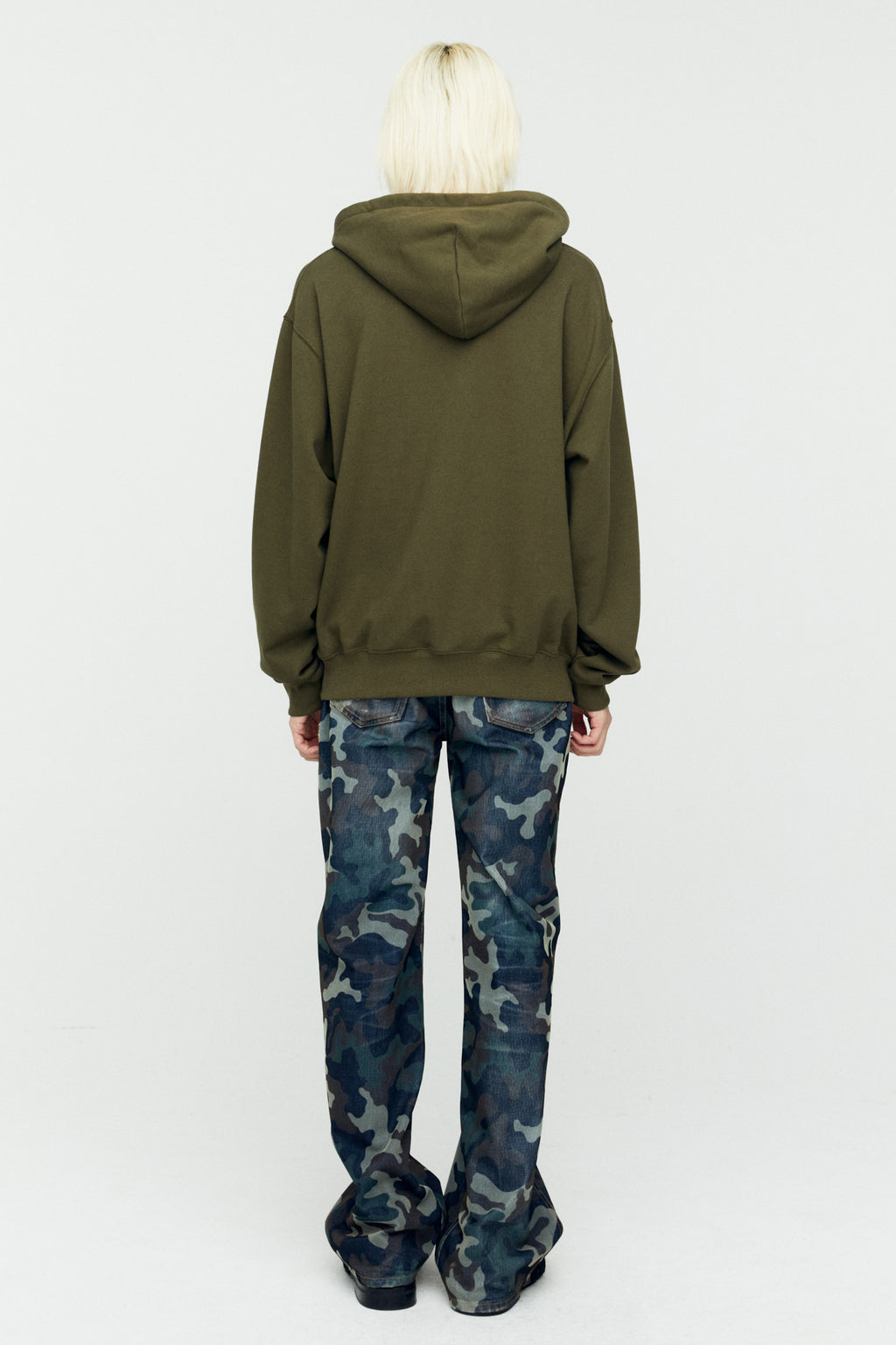 Andersson Bell - (essential) Unisex Adsb Milan Embroidery Hoodie (Khaki) product image 2 | TRAB K-Fashion Australia