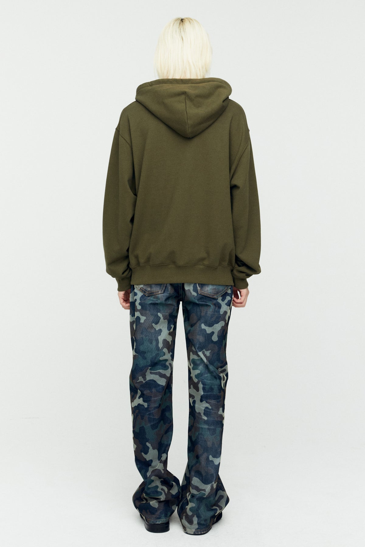 Andersson Bell - (essential) Unisex Adsb Milan Embroidery Hoodie (Khaki) product image 2 | TRAB K-Fashion Australia