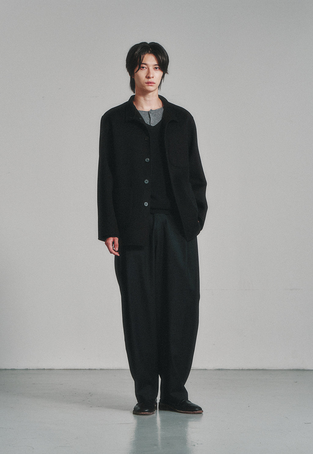 Art if acts - Handmade High Collar Coat (Black) product image 5 | TRAB K-Fashion Australia