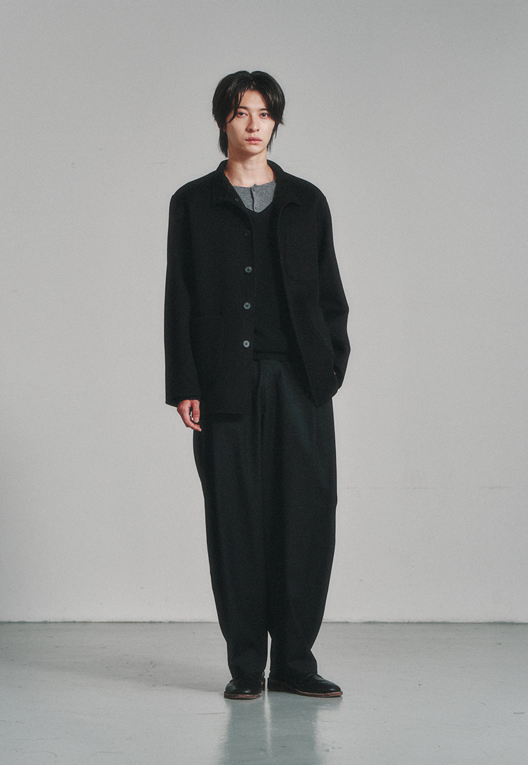 Art if acts - Handmade High Collar Coat (Black) product image 5 | TRAB K-Fashion Australia