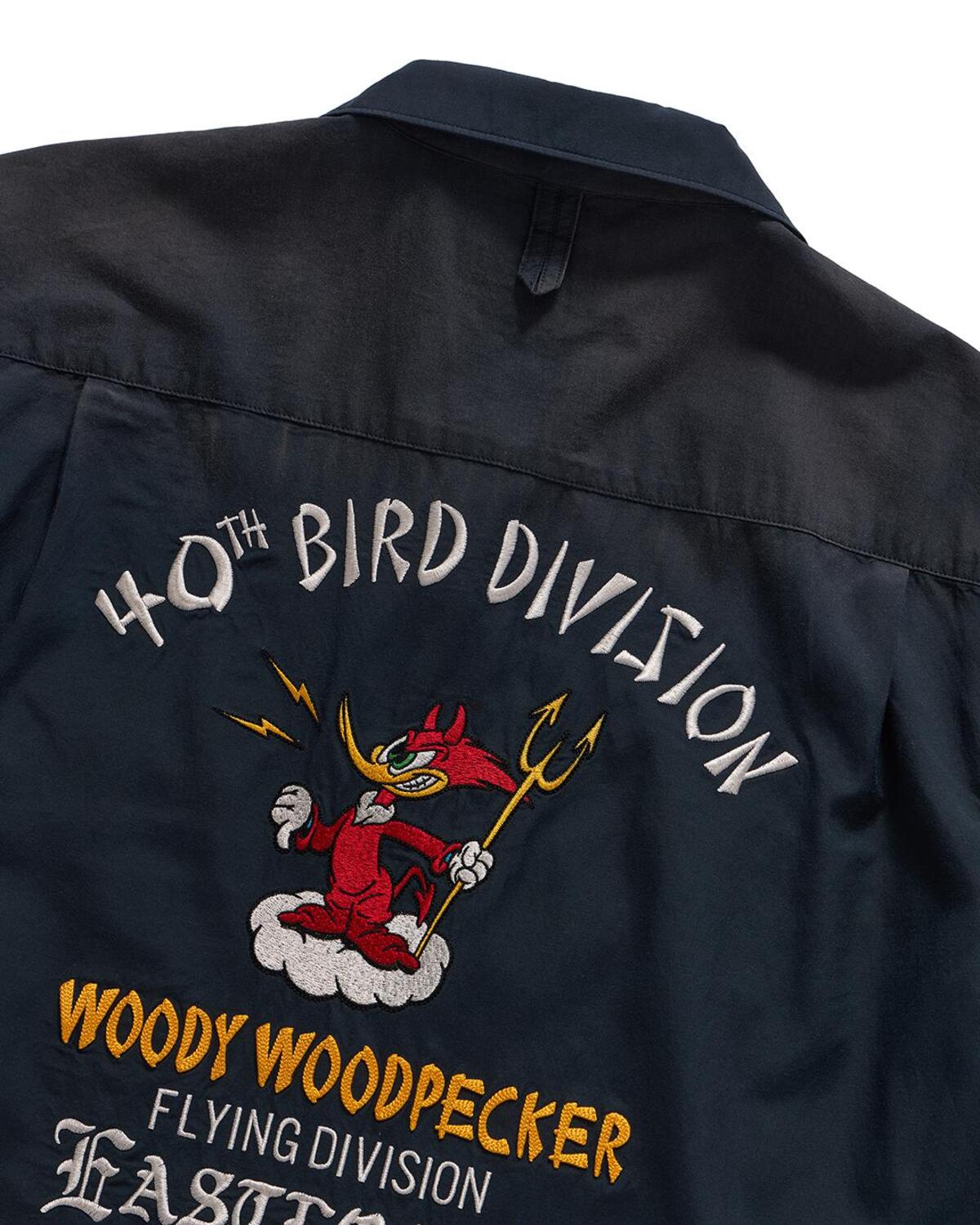 Eastlogue - Embroidered Bowling Half Shirts (Navy) product image 4 | TRAB K-Fashion Australia