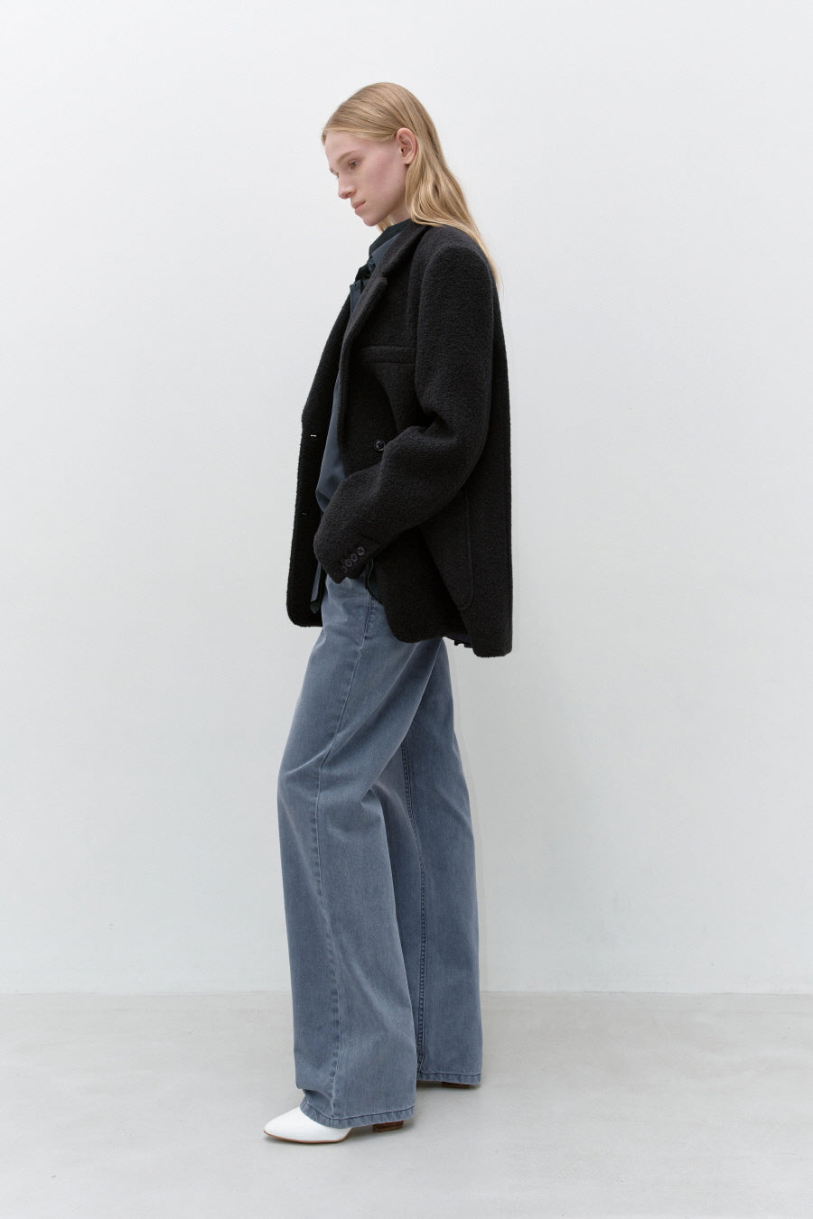 Insilence - Boucle Two-Way Jacket (Charcoal) product image 5 | TRAB K-Fashion Australia