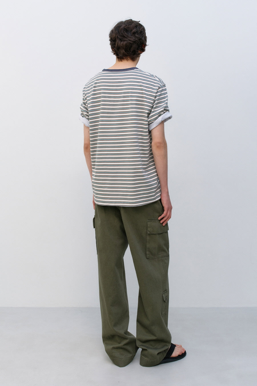 Insilence - Border Stripe T-shirt (Ivory) product image 4 | TRAB K-Fashion Australia