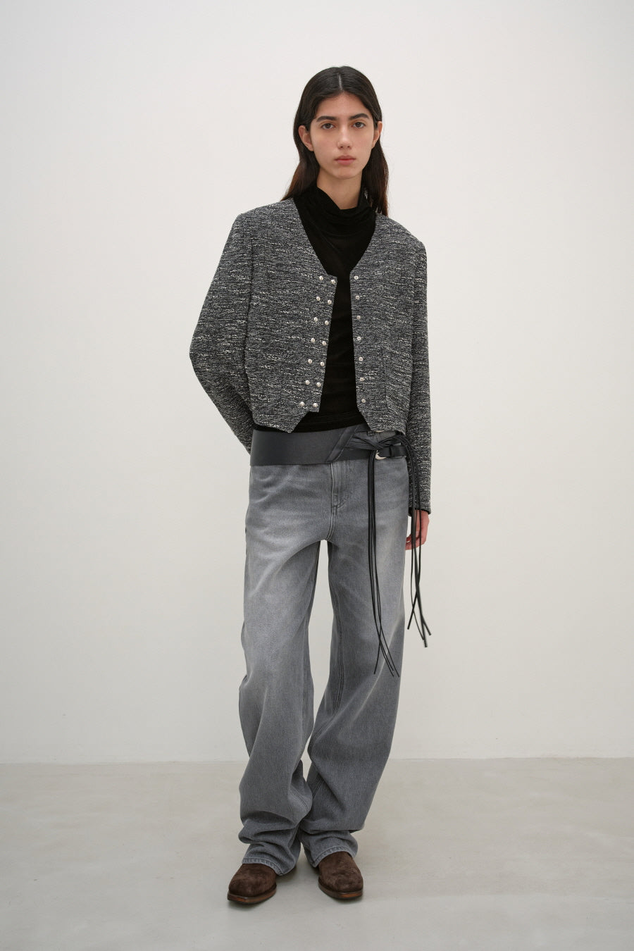 Insilence - Snap Detail Tweed Jacket (Multi) product image 3 | TRAB K-Fashion Australia