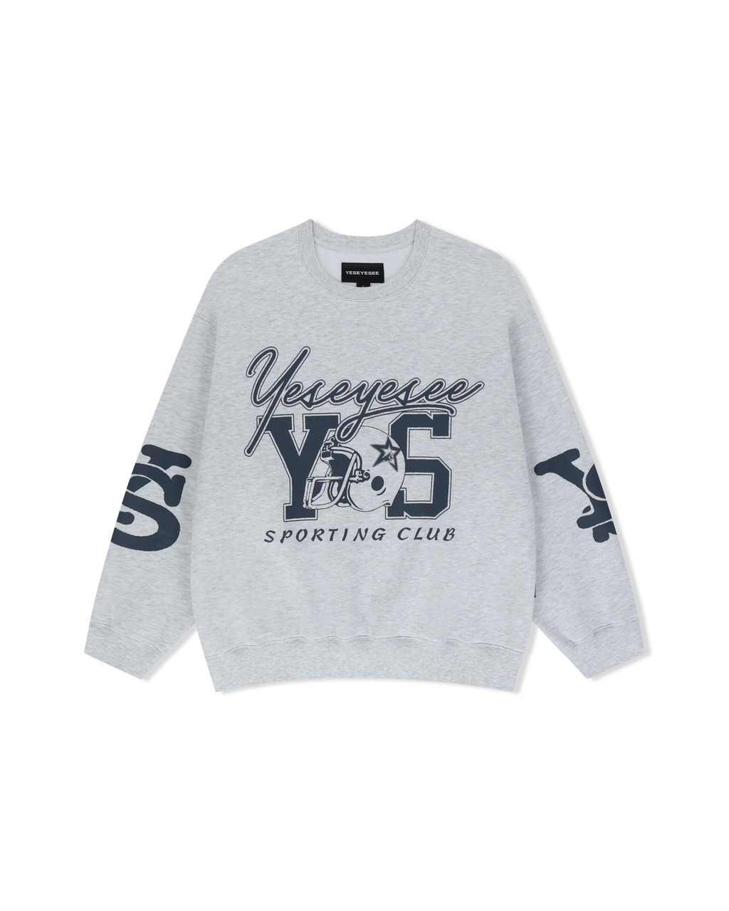 yeseyesee - Y.E.S Sporting Club Sweatshirt (Light Grey) product image 1 | TRAB K-Fashion Australia
